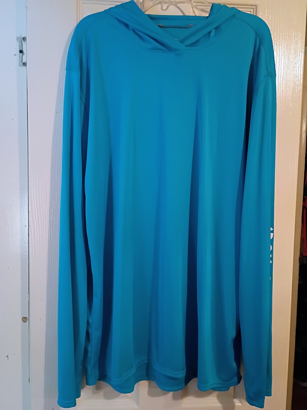 Men's Teal Blue Lightweight Hooded Shirt